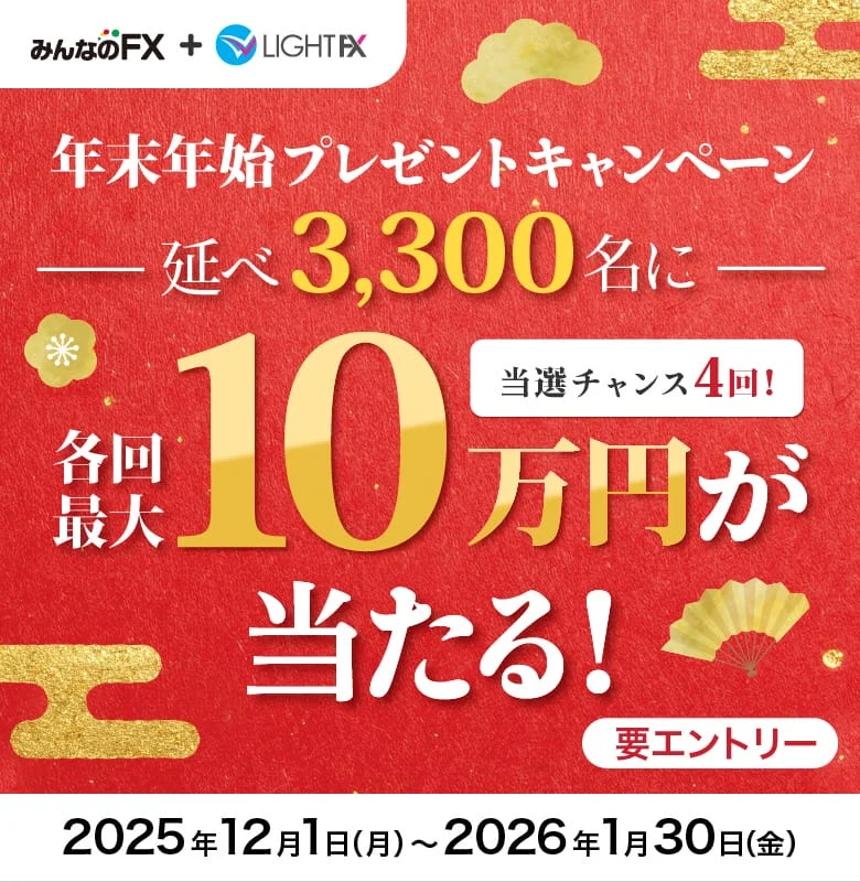 最大10万円が当たる年末年始プレゼントキャンペーン